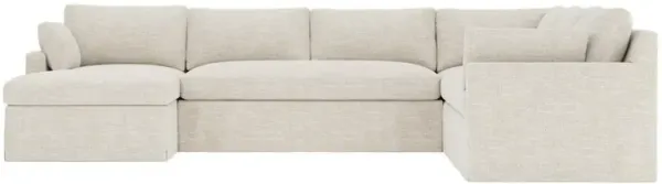 Weybridge Dune Performance Slipcovered U-Chaise Sectional - Left Chaise - 142"