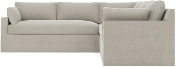 Weybridge Dove Performance Slipcovered Corner Sectional - Left End - 110"