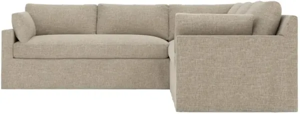 Weybridge Sand Slipcovered Corner Sectional - Left End - 110"