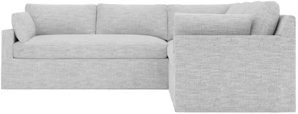 Weybridge Frost Performance Slipcovered Corner Sectional - Left End - 110"