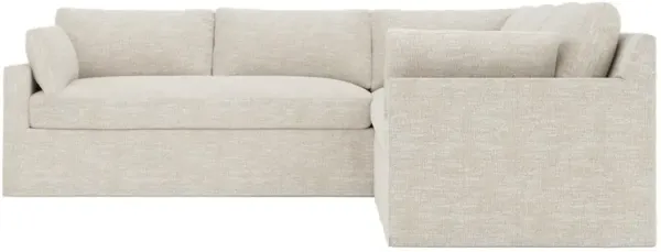 Weybridge Dune Performance Slipcovered Corner Sectional - Left End - 110"