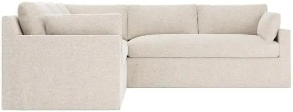 Weybridge Straw Performance Slipcovered Corner Sectional - Right End - 110"
