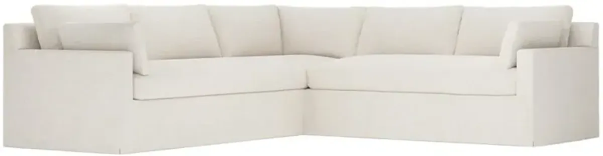 Weybridge Sea Salt Performance Slipcovered Corner Sectional - Right End - 110"