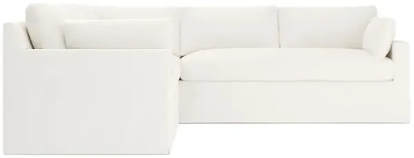 Weybridge Canvas Performance Slipcovered Corner Sectional - Right End - 110"