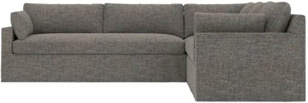 Weybridge Truffle Performance Slipcovered Corner Sectional - Left End - 123"