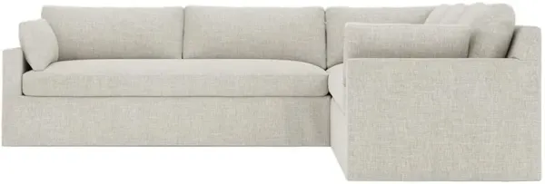 Weybridge Fog Slipcovered Corner Sectional - Left End - 123"