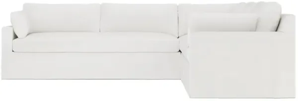 Weybridge Snow Performance Slipcovered Corner Sectional - Left End - 123"