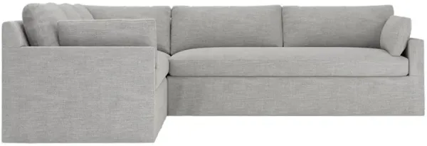 Weybridge Nickel Performance Slipcovered Corner Sectional - Right End - 123"