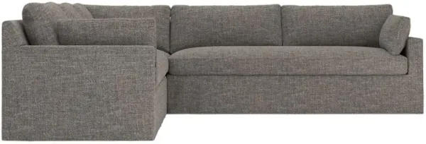 Weybridge Truffle Performance Slipcovered Corner Sectional - Right End - 123"