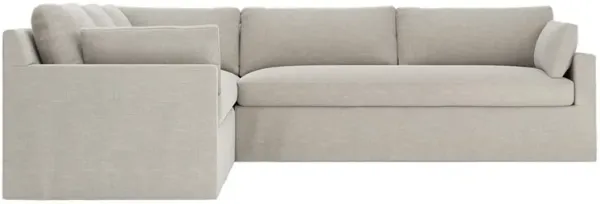 Weybridge Dove Performance Slipcovered Corner Sectional - Right End - 123"