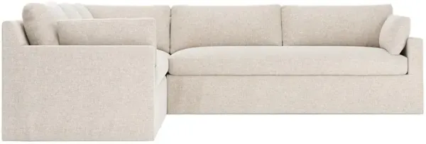 Weybridge Straw Performance Slipcovered Corner Sectional - Right End - 123"