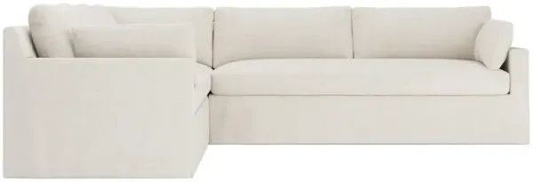 Weybridge Sea Salt Performance Slipcovered Corner Sectional - Right End - 123"