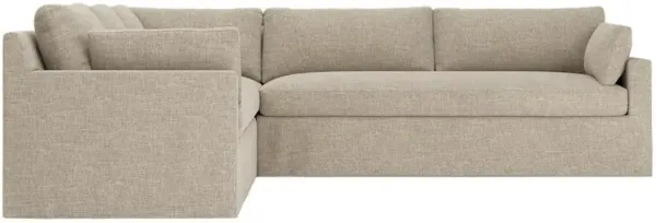 Weybridge Sand Slipcovered Corner Sectional - Right End - 123"
