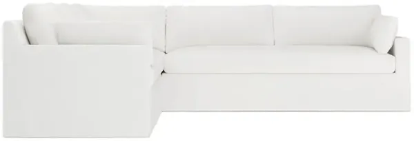 Weybridge Snow Performance Slipcovered Corner Sectional - Right End - 123"