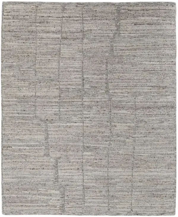 Maeve Modern Classic Grey Wool Abstract Patterned Rug - 7'9"x9'9"