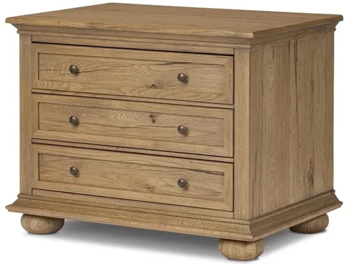 Geoffrey Worn Oak Nightstand