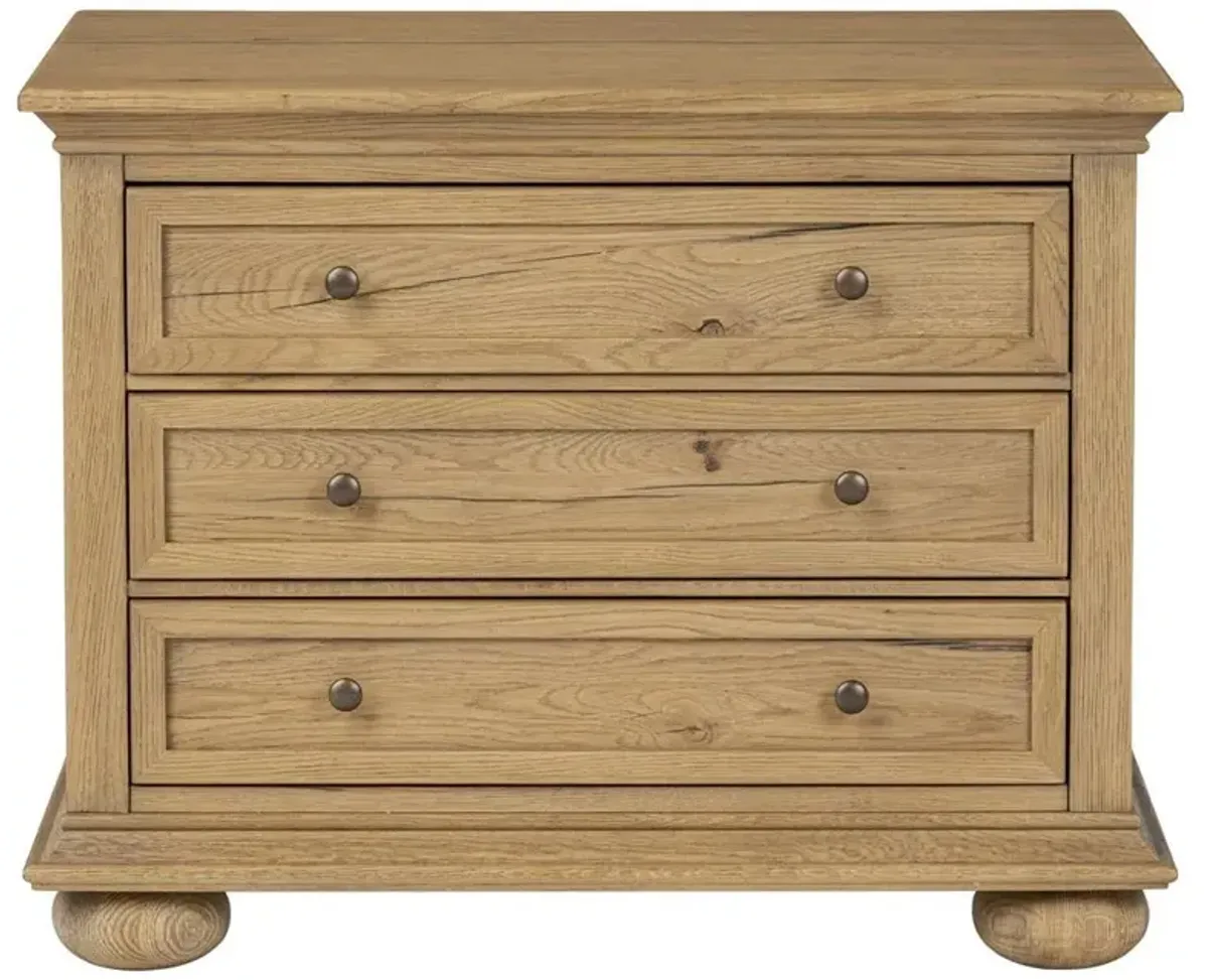 Geoffrey Worn Oak Nightstand
