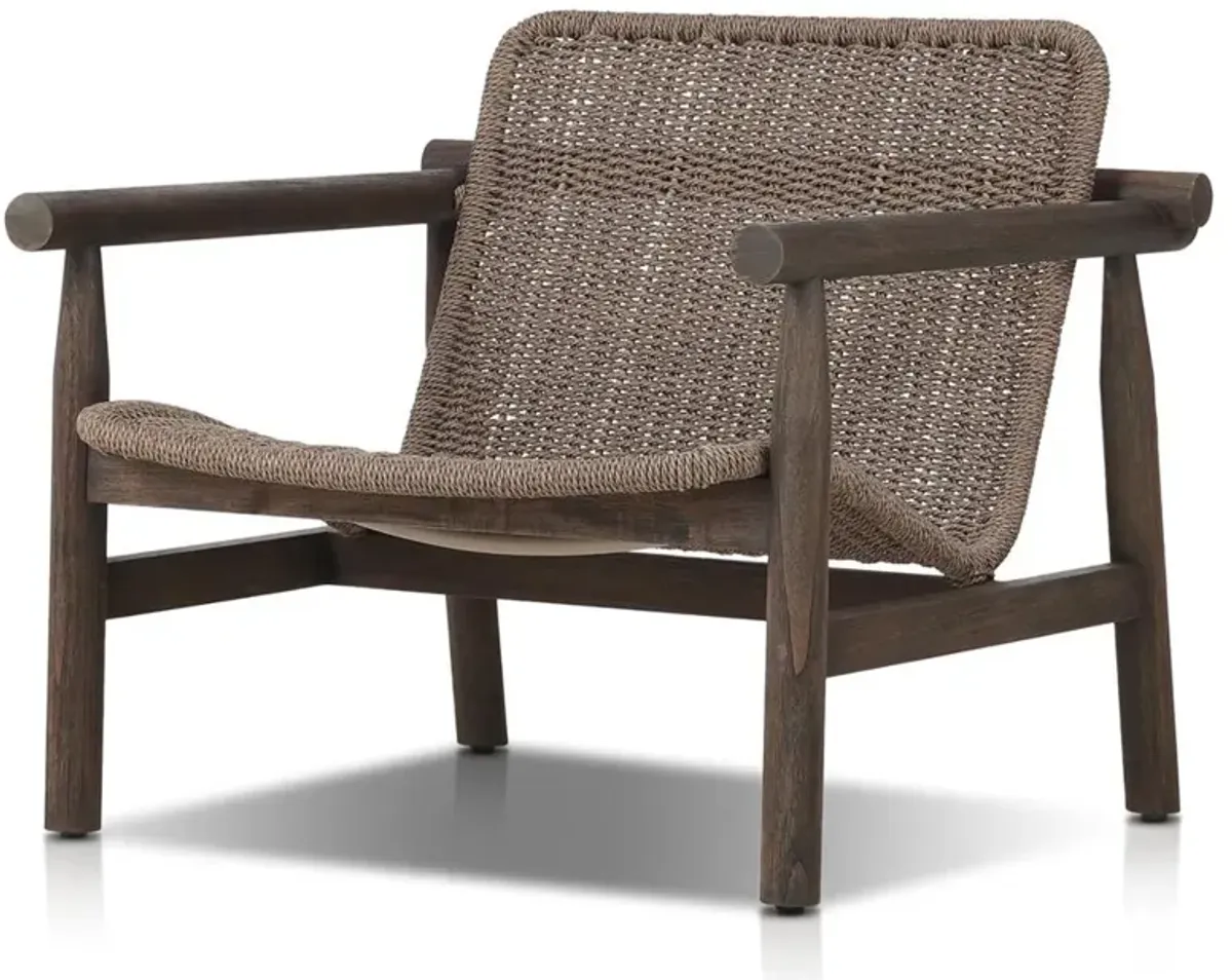 Dume Dark Textured Woven Outdoor Chair