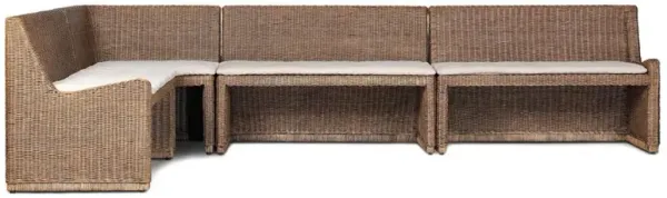 Senna Broadway Dune Dining Banquette L-Shape - 132"W