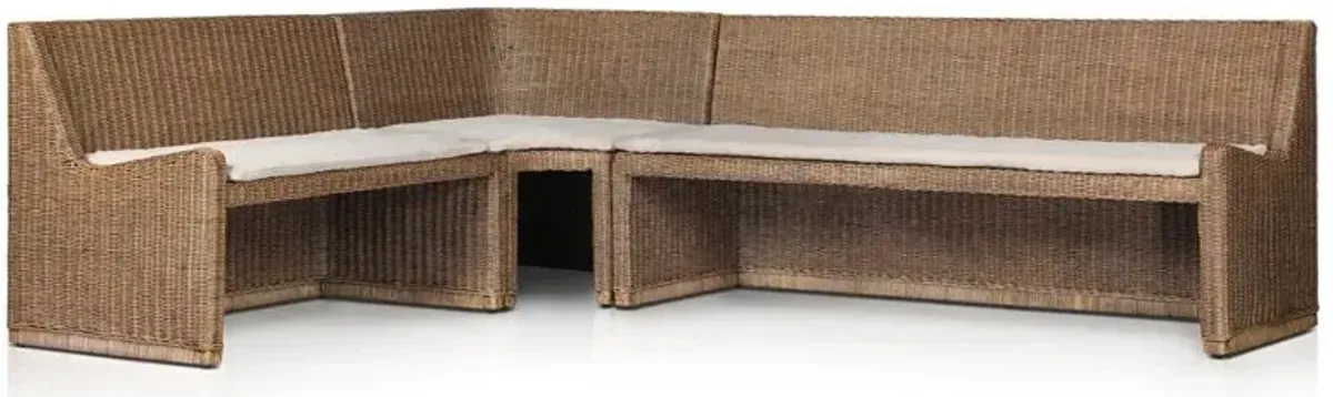 Senna Broadway Dune Dining Banquette L-Shape - Right Arm Facing - 106"W
