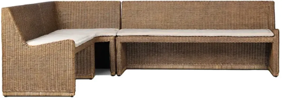 Senna Broadway Dune Dining Banquette L-Shape - Right Arm Facing - 106"W