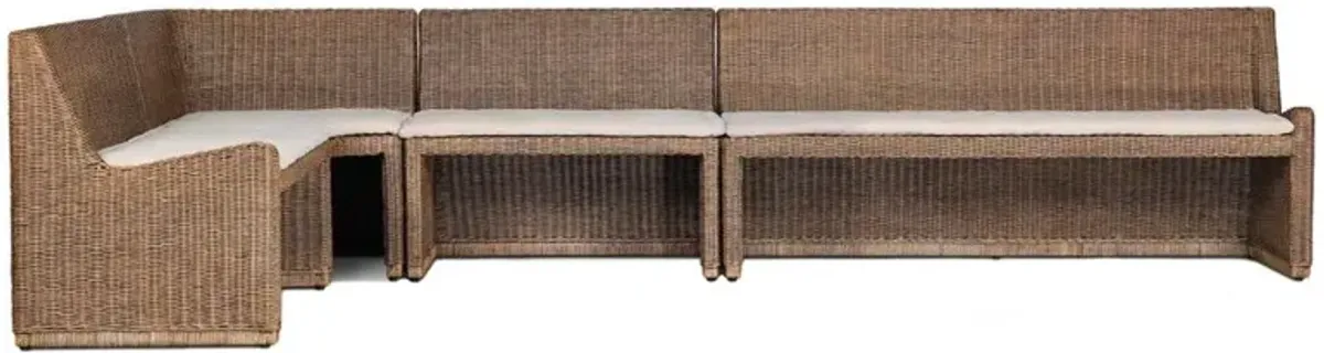 Senna Broadway Dune Dining Banquette L-Shape - Right Arm Facing - 144"W