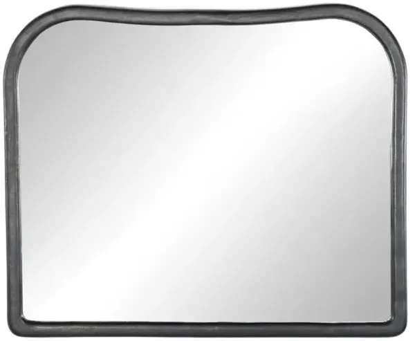 Patz Black Antique Mantel Mirror