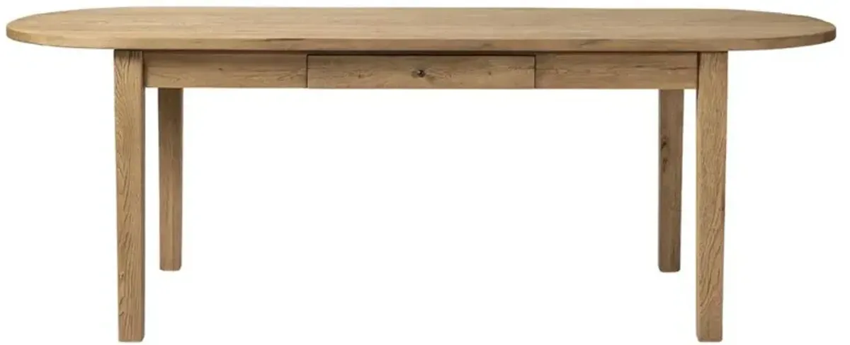 Megan Worn Oak Dining Table - 86"W