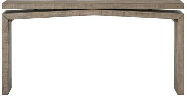 Rayan Rustic Lodge Weathered Brown Reclaimed Pine Console Table - Small