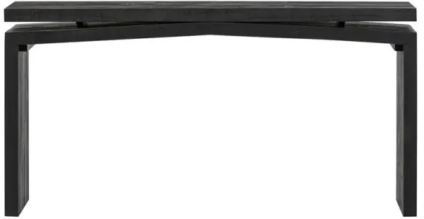 Rayan Rustic Lodge Black Reclaimed Pine Console Table - Small