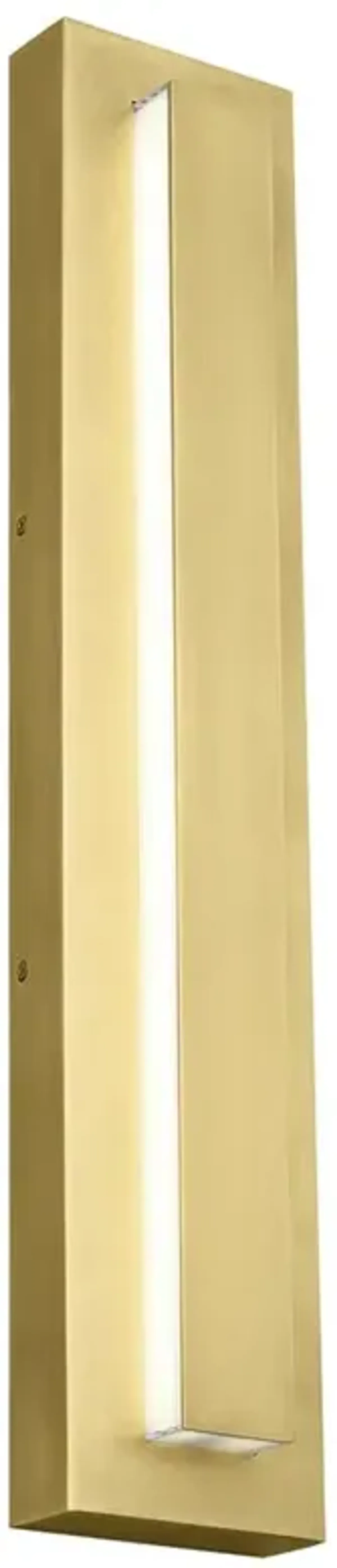Visual Comfort Modern Aspen Natural Brass In Line Fuse Outdoor Sconce - 26"