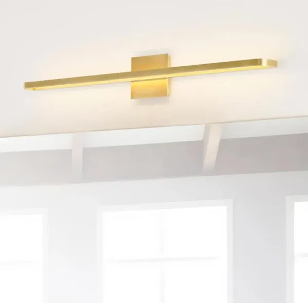 Visual Comfort Modern Banda Natural Brass Bath Sconce - 36"
