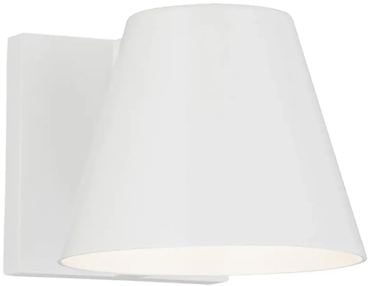 Visual Comfort Modern Bowman White LED 3000K Outdoor Sconce - 4"