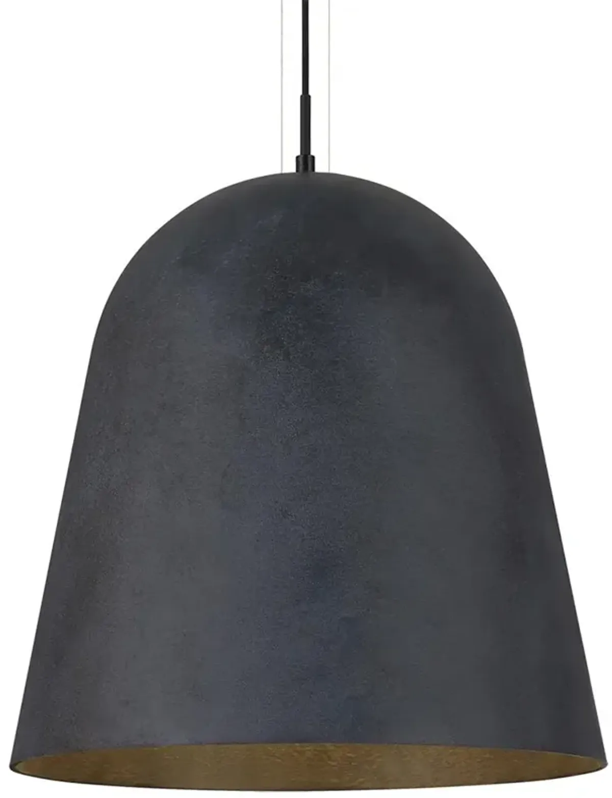 Visual Comfort Modern Fett Weathered Zinc Steel Pendant - LED Bulb Included