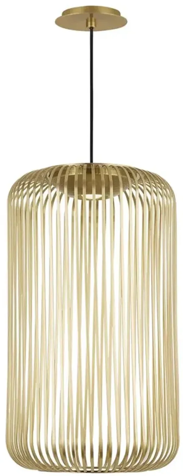 Visual Comfort Modern Kai Plated Brass Pendant - Small