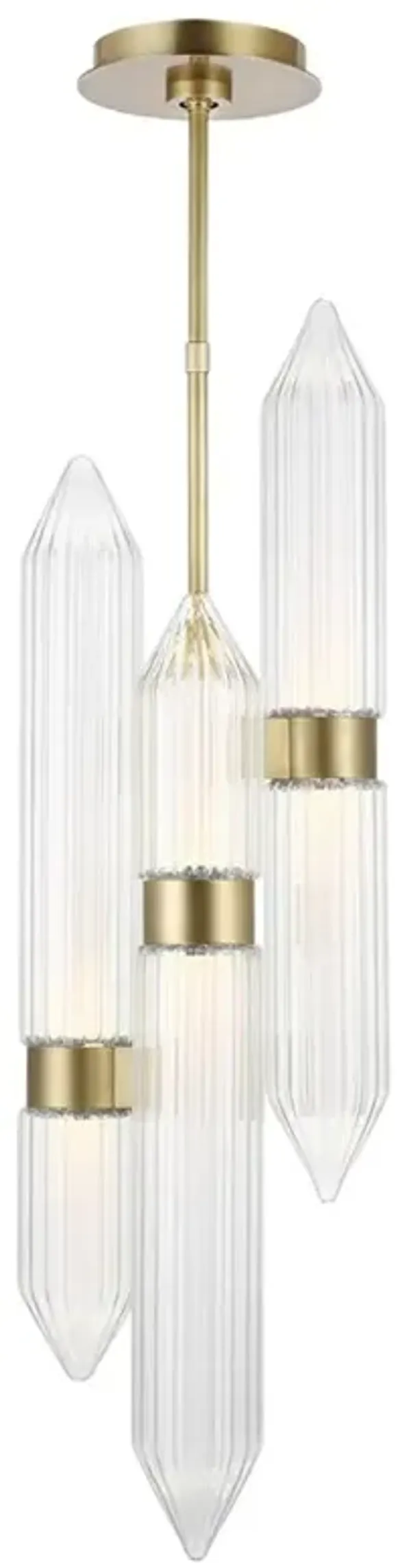 Visual Comfort Modern Langston Plated Brass Steel Pendant - 120V