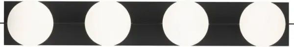 Visual Comfort Modern Orbel Matte Black 4 Light Bath Sconce
