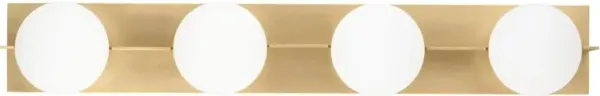 Visual Comfort Modern Orbel Natural Brass 4 Light Bath Sconce