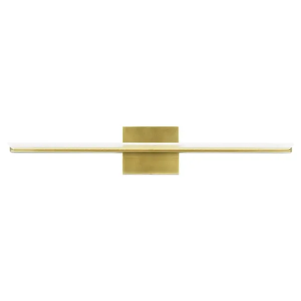 Visual Comfort Modern Span Plated Brass LED 3000K 120V Bath Sconce - 24"