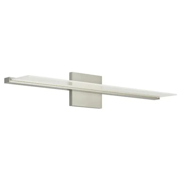 Visual Comfort Modern Span Satin Nickel LED 3000K 120V Bath Sconce - 36"