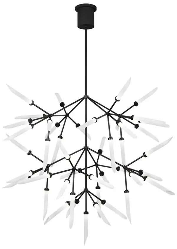 Visual Comfort Modern Spur Matte Black Chandelier - Grande