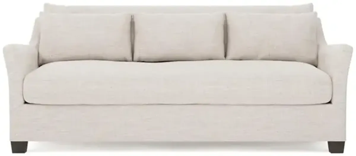 Pauline Heathered Cream Performance Sofa - 85"
