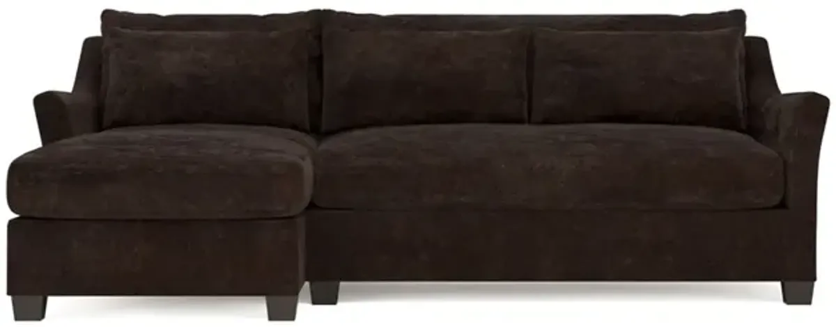Pauline Chaise Dark Chocolate Sectional - Left Chaise - 101"