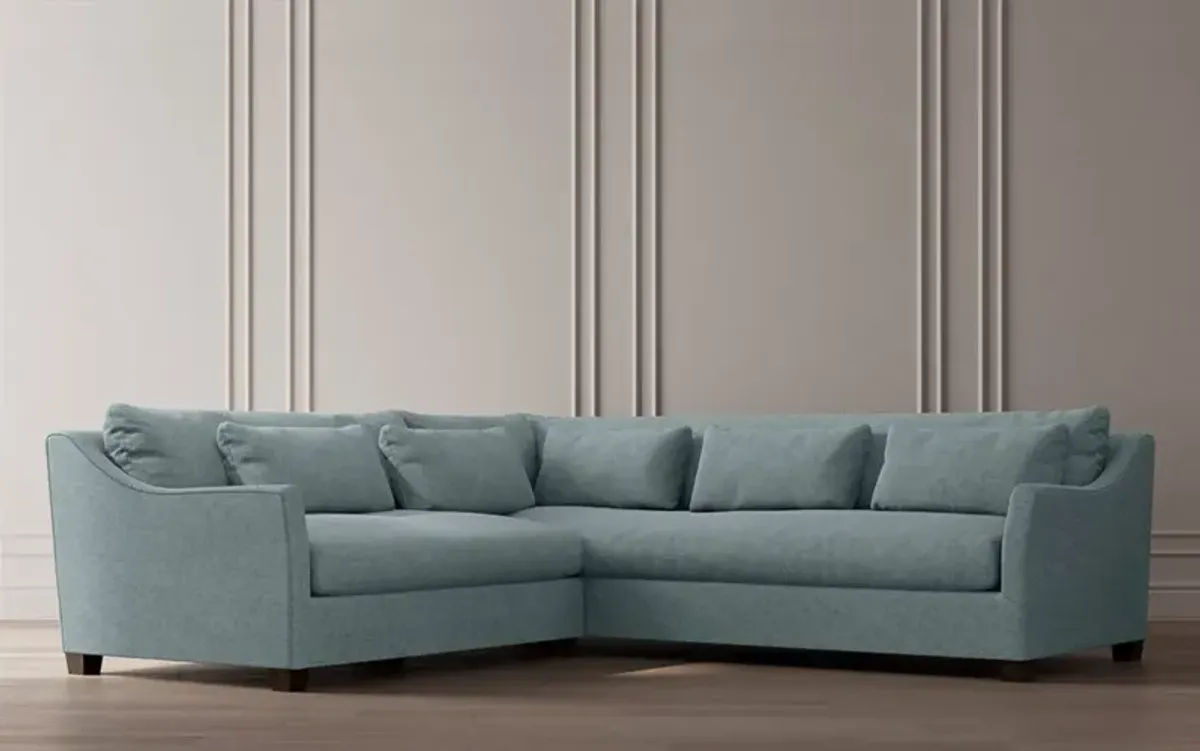 Pauline Heathered Ivory Performance Corner Sectional - Left End - 106"