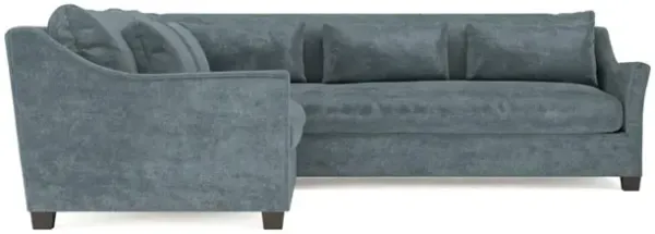 Pauline Slate Blue Corner Sectional - Left End - 106"