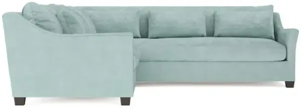 Pauline French Blue Corner Sectional - Left End - 106"