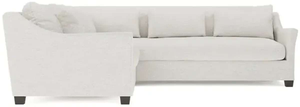 Pauline Ecru Performance Corner Sectional - Left End - 106"