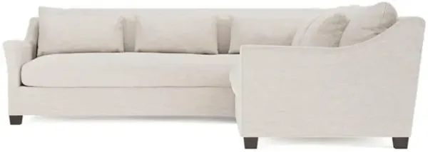 Pauline Heathered Cream Performance Corner Sectional - Right End - 106"