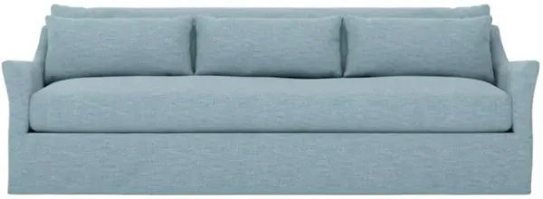Pauline Eggshell Blue Performance Slipcovered Sofa - 98"