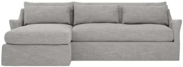 Pauline Nickel Performance Slipcovered Chaise Sectional - Left Chaise - 101"